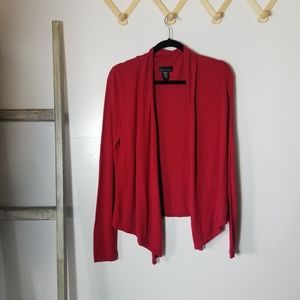 APOSTROPHE RED CARDIGAN SIZE MEDIUM